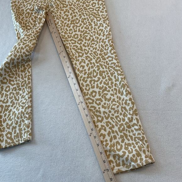 J Crew Jeans Pants Womens Size 28 Leopard Animal 10” High Rise Toothpick NEW - Picture 14 of 16